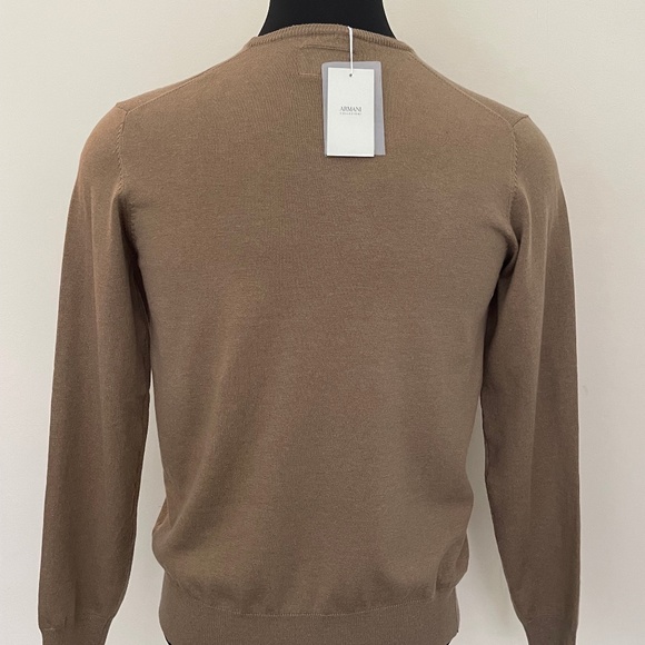 Display #1 Armani Collezioni Crew Neck Wool Sweater - Picture 4 of 6